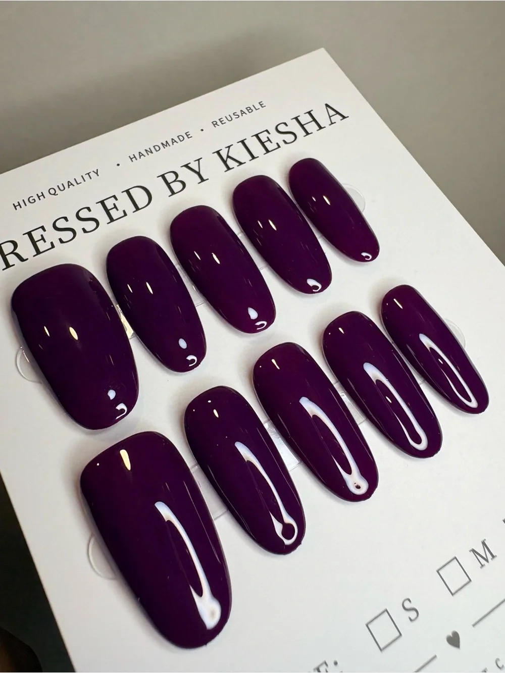Deep Plum Press-On Nails